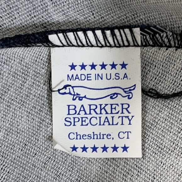 Vintage Navy Snapback Hat Mens Adjustable Navy Blue White Barker Specialty USA - Picture 15 of 15